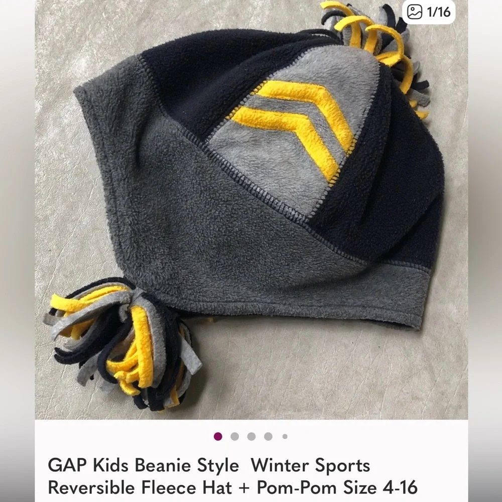 GAP Kids Varsity Athletic Crew White Gray Socks 3-Pair Set Size L (Shoe Sz 3-4)